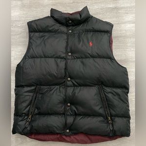 Reversible polo puffer vest XL